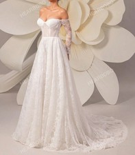 Brautkleid Langarm Spitze A-Linie