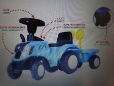 Trettraktor Trettrecker mit Anhänger New Holland T7