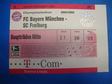 04/05 Ticket FC Bayern München SC Freiburg Eintrittskarte Sammler Bundesliga