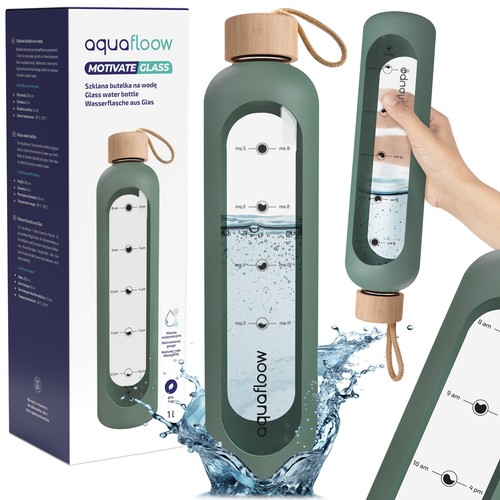 Aquafloow glasflasche liter - 1,
