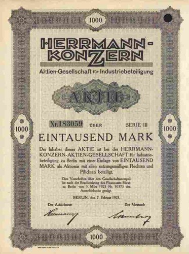 Herrmann konzern 1923 - herrmann,