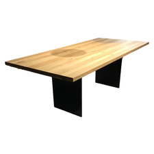 kf furniture Esstisch 3110.1.2.220.1 Platte Eiche Astig Wangengestell 