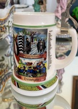 Porzellan Bierkrug Zinn