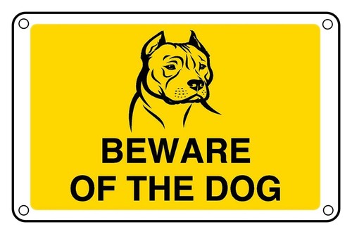 Vorsicht vor dem - , hundeschild