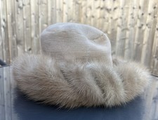 Marshall & Snelgrove Vintage Nerz Pelzmütze Seide gefüttert 50er 60er Jahre 