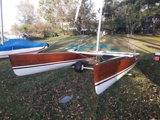 Katamaran Novacat 18 Segelboot Holz/Weiß/Braun 