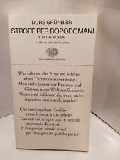 Dura Grunbein Strophe für