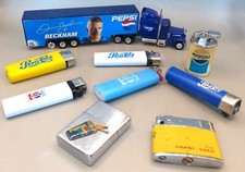 Sammlung alter Pepsi Cola Benzin Gas Feuerzeuge Zippo Imco Hestia Truck Beckham