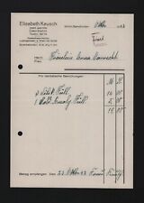 MANNHEIM, Rechnung 1942, Elisabeth Keusch Dentistin Zahnarzt