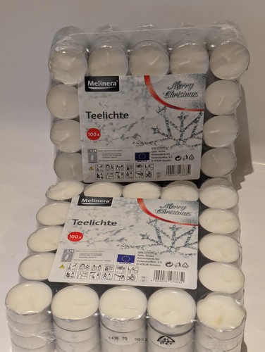 200 stück melinera teelichter - melinera,