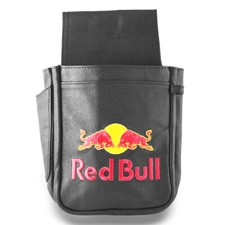 Red Bull Kellner-Tasche Geldbeutel in schwarzem Leder mit farbigem Red Bull Logo