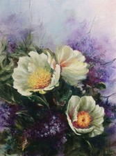 ÖLBILD  AUF  LEINKARTON