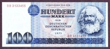 DDR 100 Mark Banknote 1975