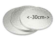 Cakeboard rund 30cm silber