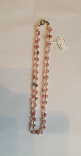 Rosa turmalin mit perlen - rosa,