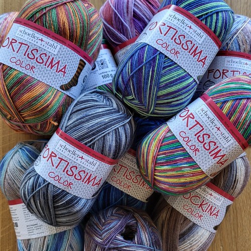 12x100g fach sockenwolle - 12x100g, 4-fach
