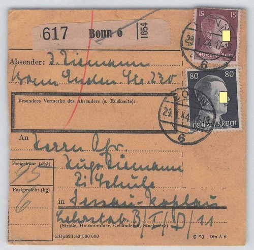 Deutsches reich paketkarte - reich,