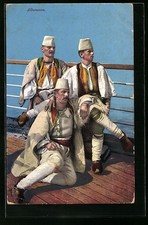Ansichtskarte Albanische Volkstypen in Tracht 