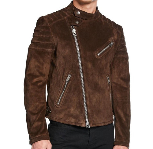 Herren biker stil braun - herren,