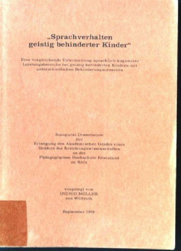 Sprachverhalten geistig