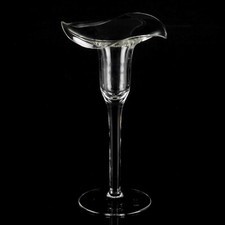 ?  ?️ 1 schöner Kerzenhalter Calla Glas 17,5 cm Second Hand ?️ ?