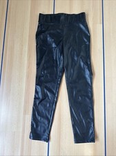 Street One Lederimitat Leggings mit Gummibund- Schwarz - Größe M