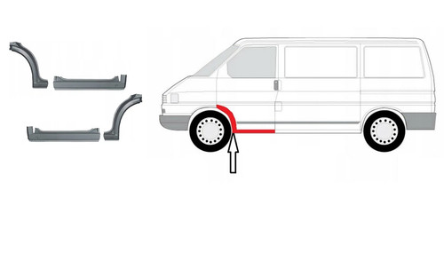 Volkswagen reparaturblech - t4,