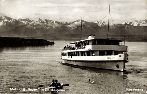 Motorschiff bayern im - ak,