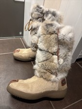 Echt Fell Stiefel Winterstiefel Schneestiefel Boots Kaninchen Made in Italy 40