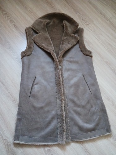 Damen long wende weste - long, wende-