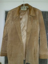 Lederjacke von Eddie Bauer, Braun, Größe S, zum Knöpfen