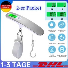 2er-Packet Digitale Kofferwaage 50KG Gepäckwaage Hängewaage Reisewaage Handwaage