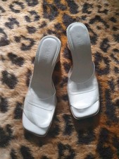 Pantoletten 41 Neu PU Durchsichtig  Boho Espadrilles Keilabsatz 