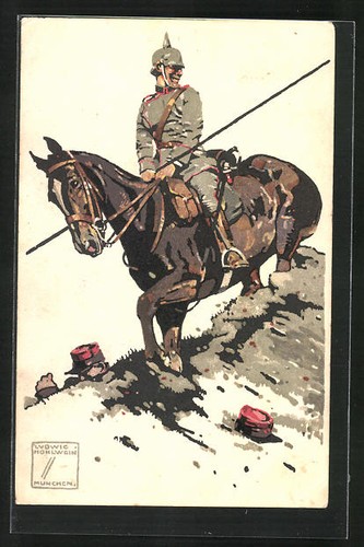 Künstler ludwig hohlwein - künstler-ak,