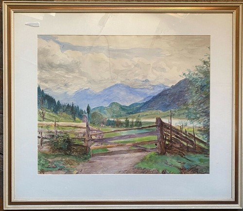 Aquarell antik zaun koppel - ::aquarell,