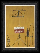 Pause. Trink Coca Cola Herbert Leupin 1954Plakatkunst  Faks_Werbung 644
