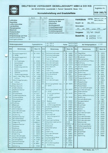 Datenblatt einstelldaten - datenblatt,