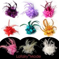 Haarblumen mit Feder Perle