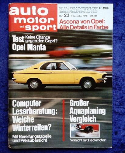 Ams 1970 opel - manta, 1900