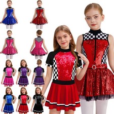 Mädchen Rennfahrer Kleid