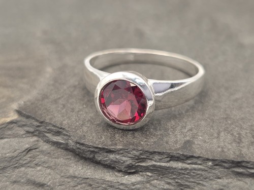 Granat ring aus 925 - ring,