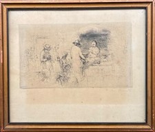 Radierung figurengruppe - figurengruppe, u
