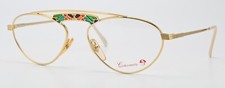 CASANOVA Brille RC4 C03 53/20 Vintage Gold Pilot Oval Tropfen Kunstvoller Steg M