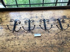 Garderobenhaken Nostalgie Doppel Kleiderhake Türhacken  VintageSchwarz