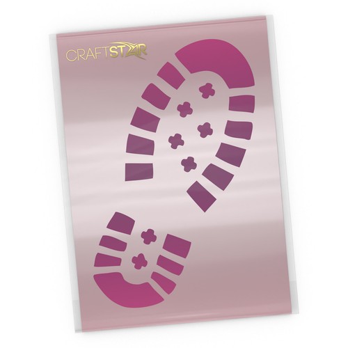 Footprint stencil mylar boot - stencil,