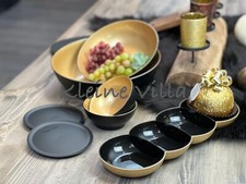 Tupperware Neu, div. Allegra Schalen, Farbe Schwarz/Gold, Rarität, Elegant