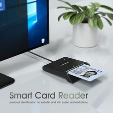 Elexlinco Kontakt Smart Card ID Lesegerät, mit 2FT Datenkabel für Die Persönlic