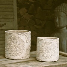 Mandala Übertopf Rund