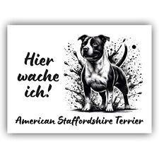 American Staffordshire Terrier Schild - Warnschild | Motiv "002" | 30 x 22,5 cm