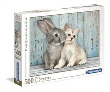 Puzzle 500 HQ Katze und Kaninchen 35004